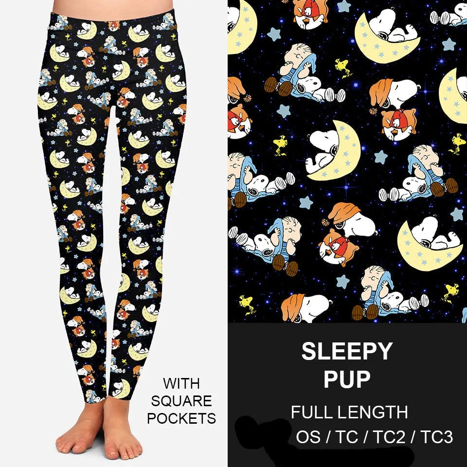 Sleepy Pup Leggings w/ Pockets