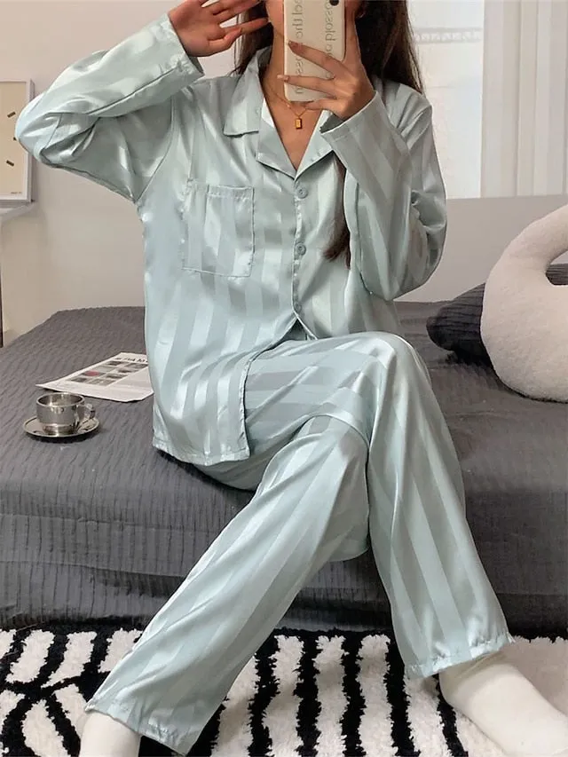 Sophisticated Women's Striped Loungewear Set for Ultimate Comfort and Style