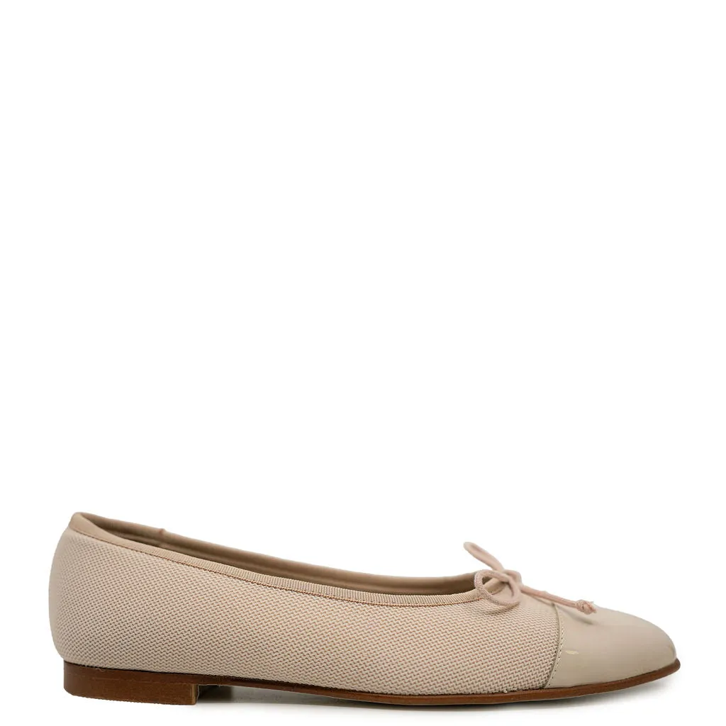 Spain+Co Sand Texture Captoe Ballet Flat