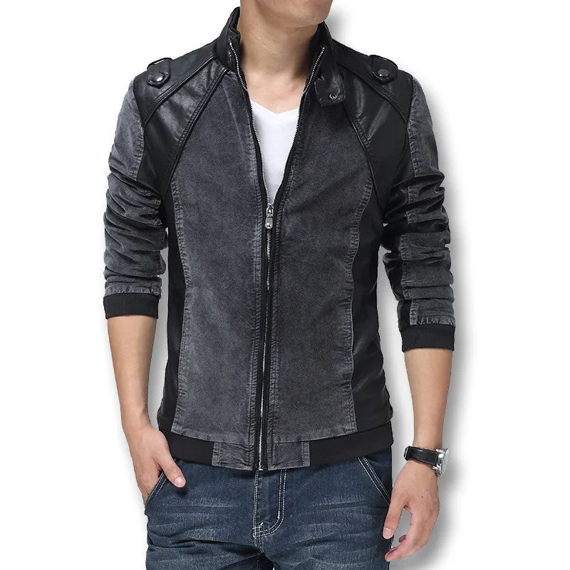 Style Men Jackets Leather Coats Slim Fit Men's Clothing Outwears Men SM6