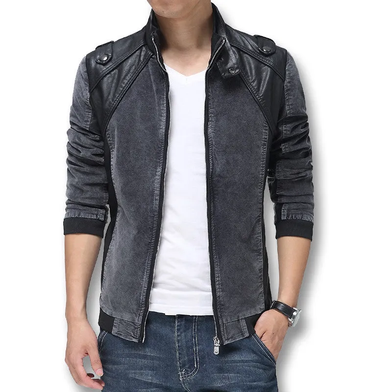 Style Men Jackets Leather Coats Slim Fit Men's Clothing Outwears Men SM6