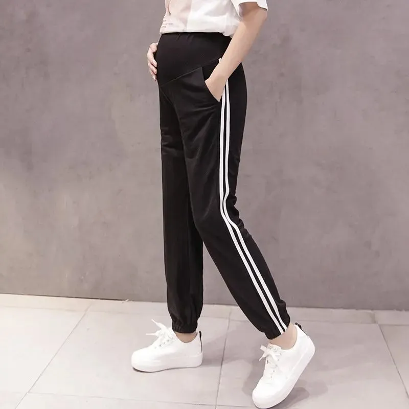 Stylish Maternity Side Stripe Leggings - Casual Comfort | Marvis