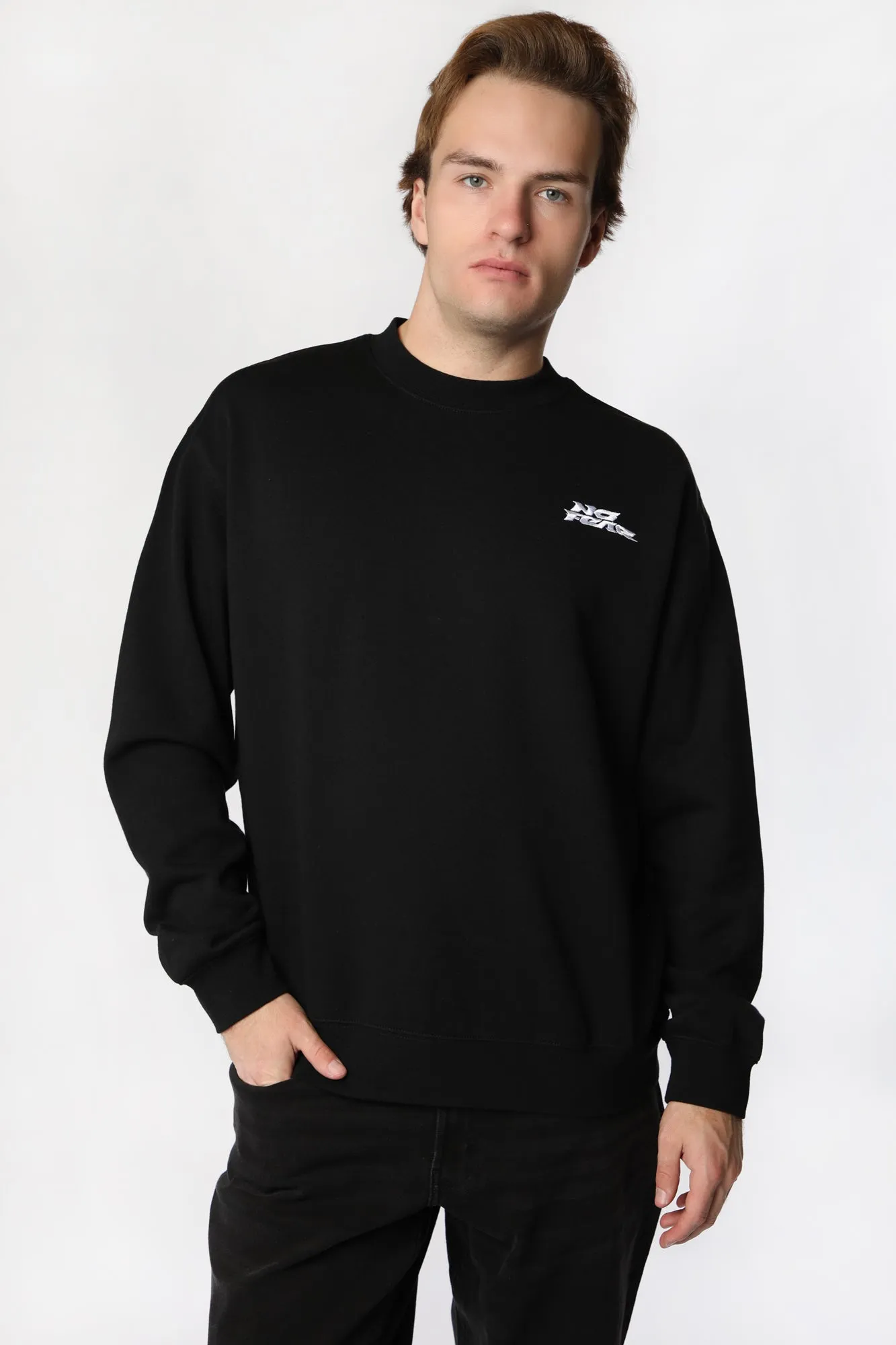 Sweatshirt with Embroidered Logo for Men without Fear - Result