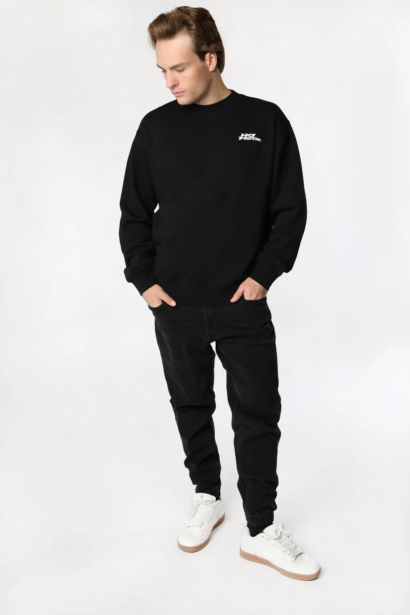 Sweatshirt with Embroidered Logo for Men without Fear - Result