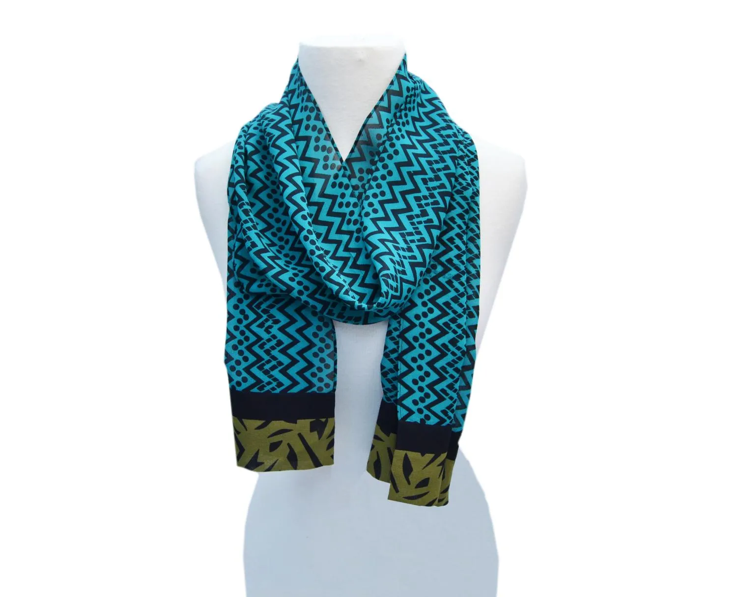 Teal Trellis Scarf