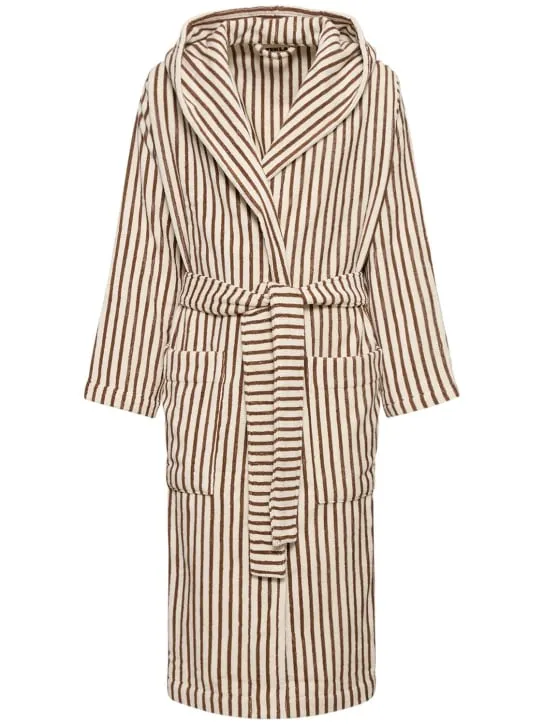 Tekla   Kodiak Stripes bathrobe 