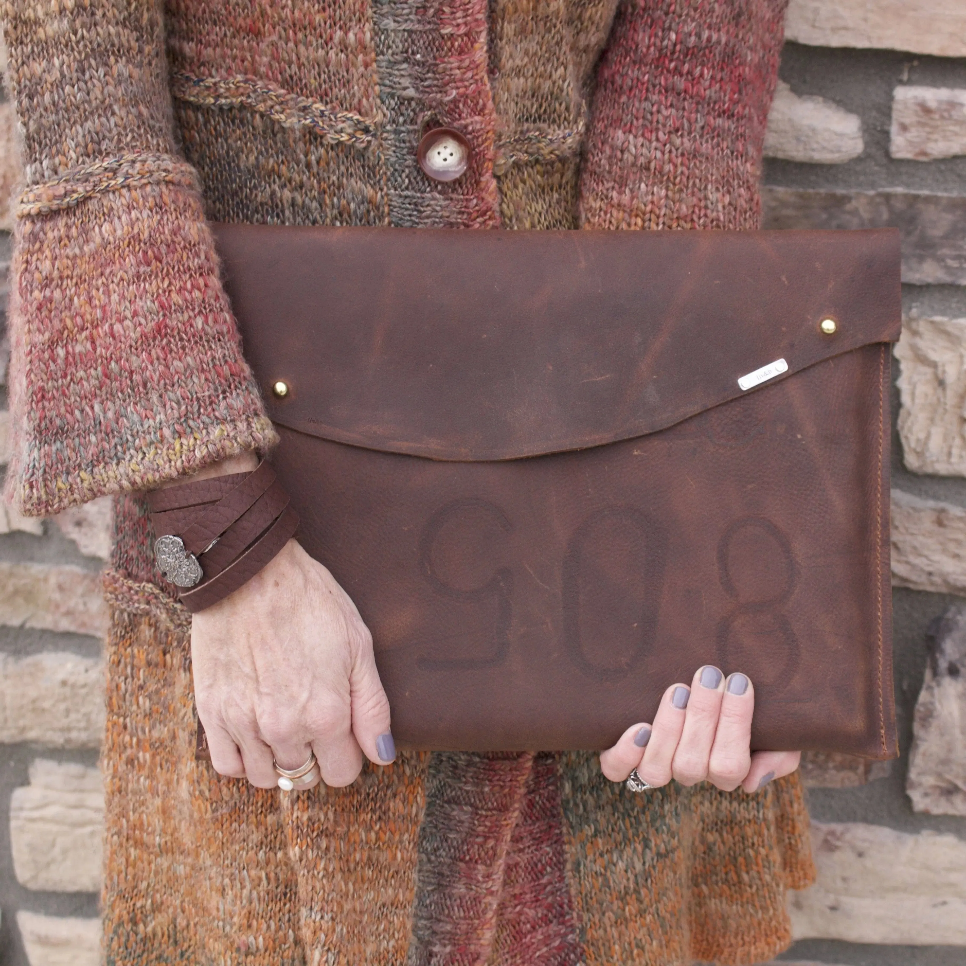 The Planner Kodiak Leather Laptop Sleeve