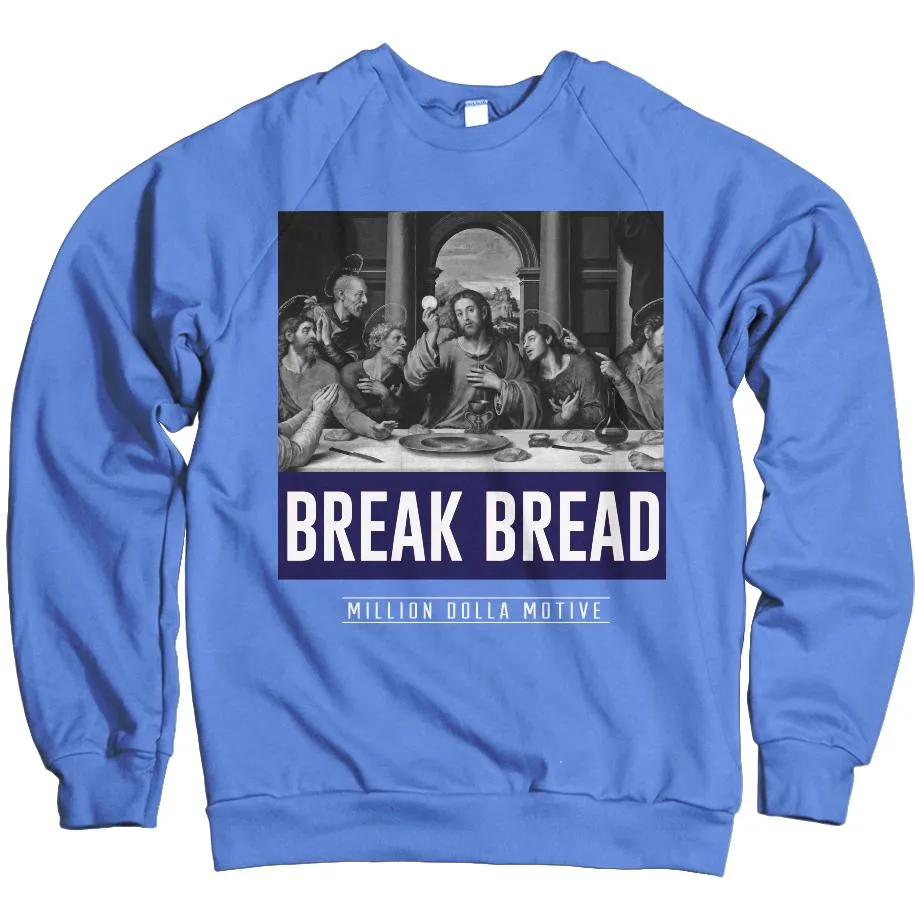 University Blue Crewneck Sweatshirt - Buy Break Bread at GoShop