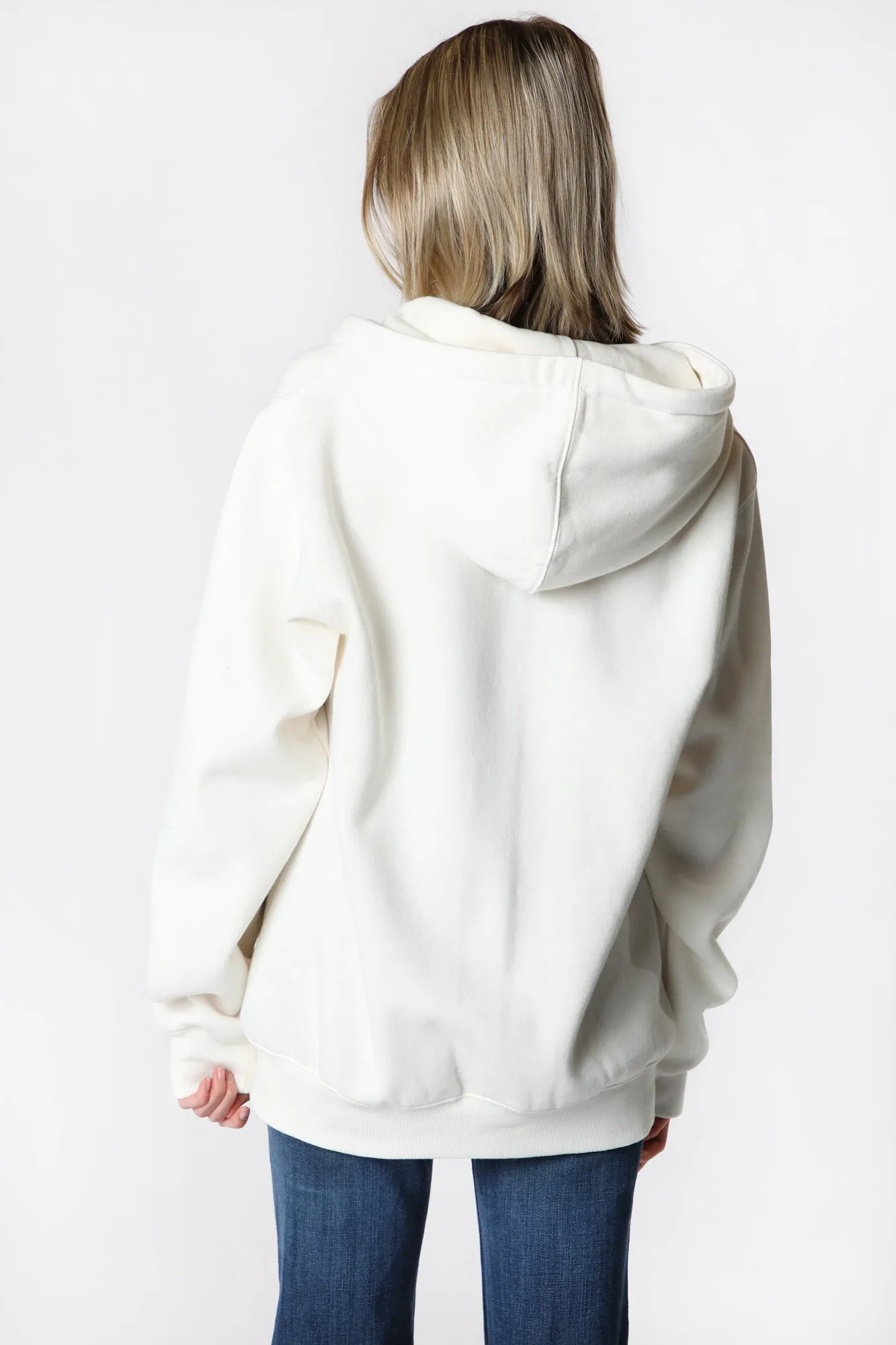 White Enygma Women's Zip Hoodie