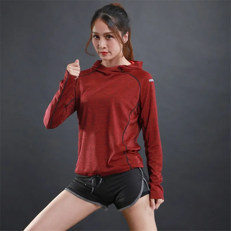 Womens Breathable Fitness Hoodies