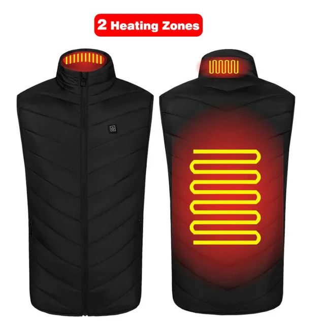 Xituodai New USB Electric Heated Vest Winter Smart Heating Jackets Men Women Thermal Heat Clothing Plus size Hunting Coat P8101C