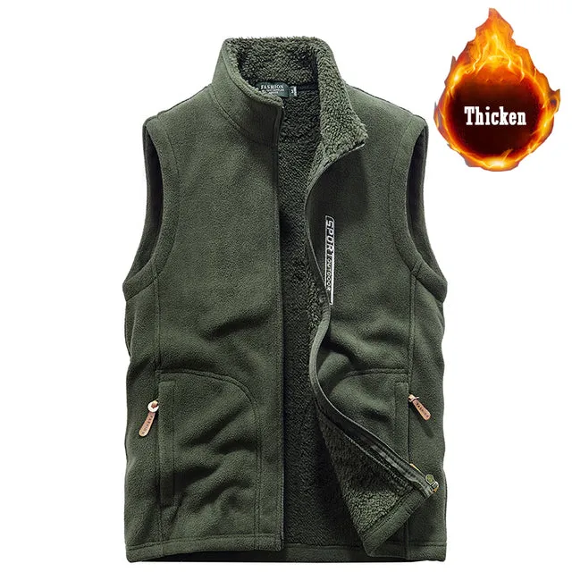 Xituodai Spring Men Fleece Jacket 2022 New Windproof Warm Casual Vest Coat Men Fashion Large Size Clothing S-5XL Winter Vest Men