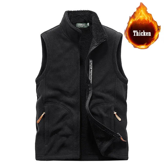 Xituodai Spring Men Fleece Jacket 2022 New Windproof Warm Casual Vest Coat Men Fashion Large Size Clothing S-5XL Winter Vest Men