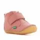 Zapatos abotinados Kickers en color rosa con cierre de velcro