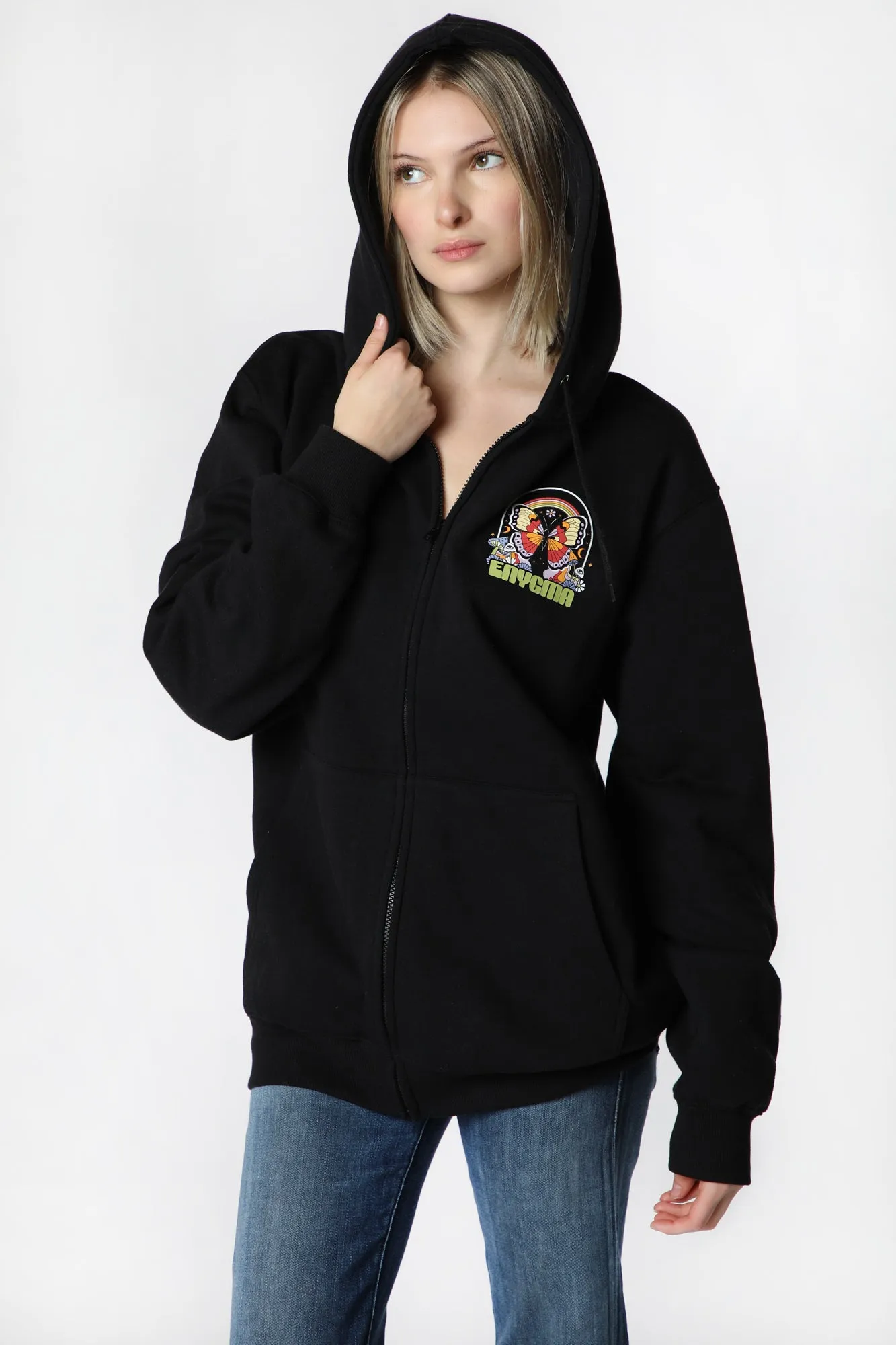 Zippered Hoodie - Life's a Trip Enygma - Women