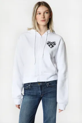 Zippered Printed Sovrn Voices Women's Hoodie.