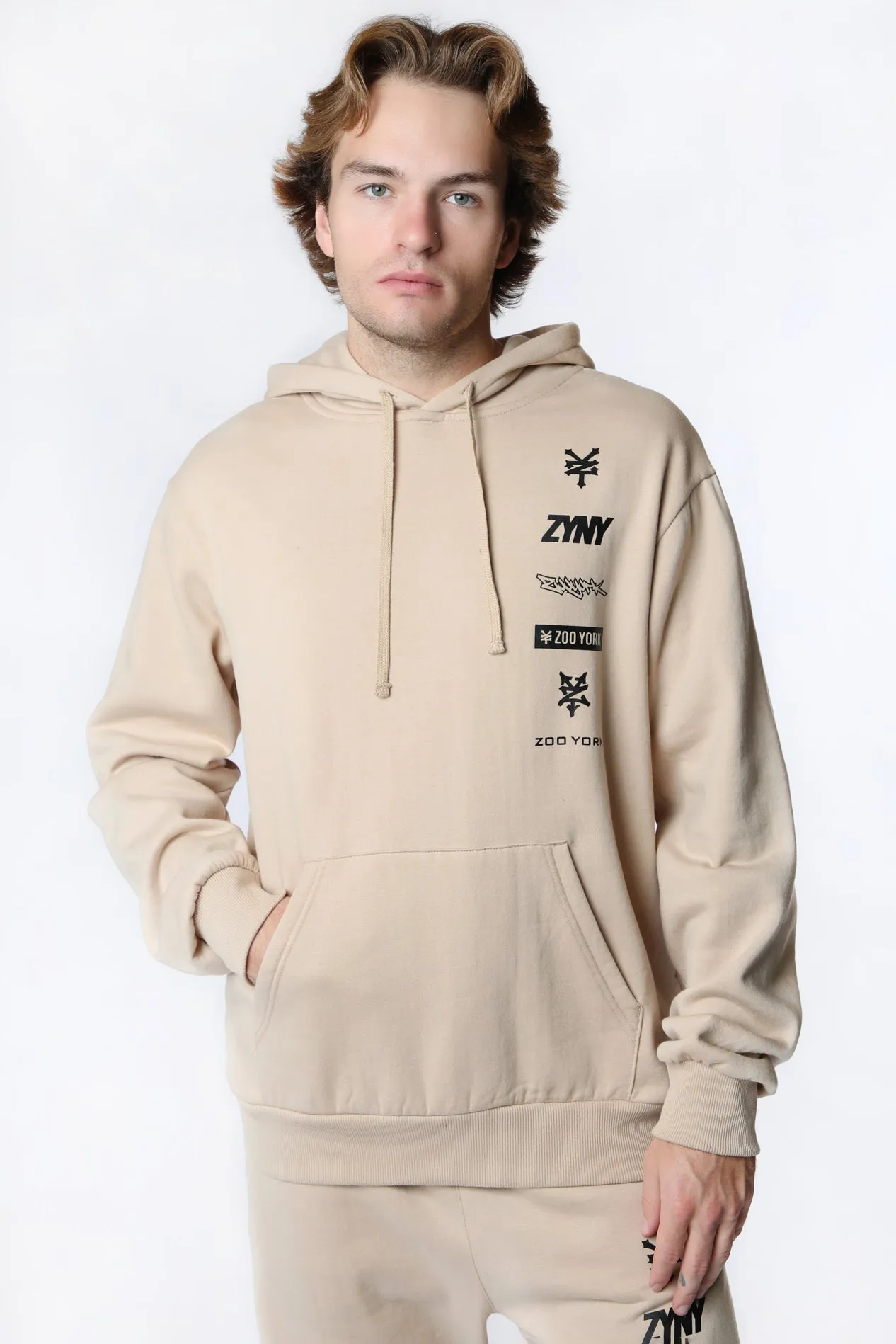 Zoo York Logo Hooded Print Sweatshirt Men