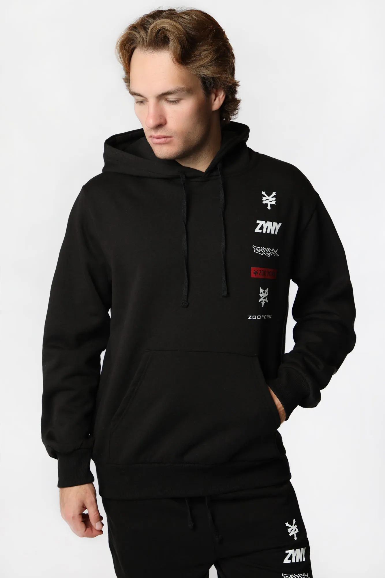 Zoo York Logo Hooded Print Sweatshirt Men